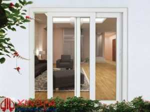 cua nhua loi thep 2 canh mo truot