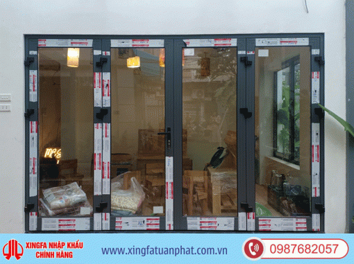 Cửa Đi 4 Cánh Mở Quay Nhôm XingFa